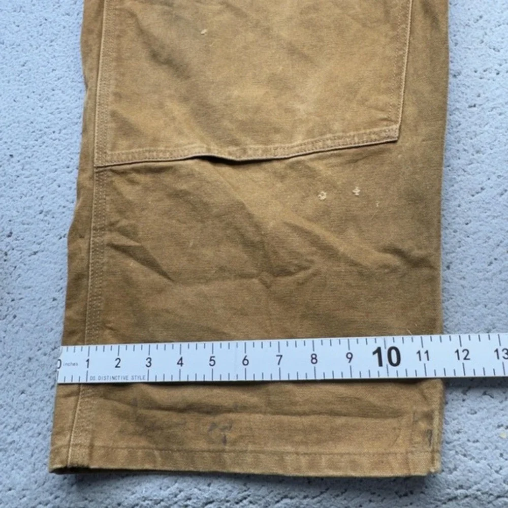 Carhartt Overalls Men 50x30 Brown Duck Bib Double Knee Canvas‎ R06 Workwear Bib